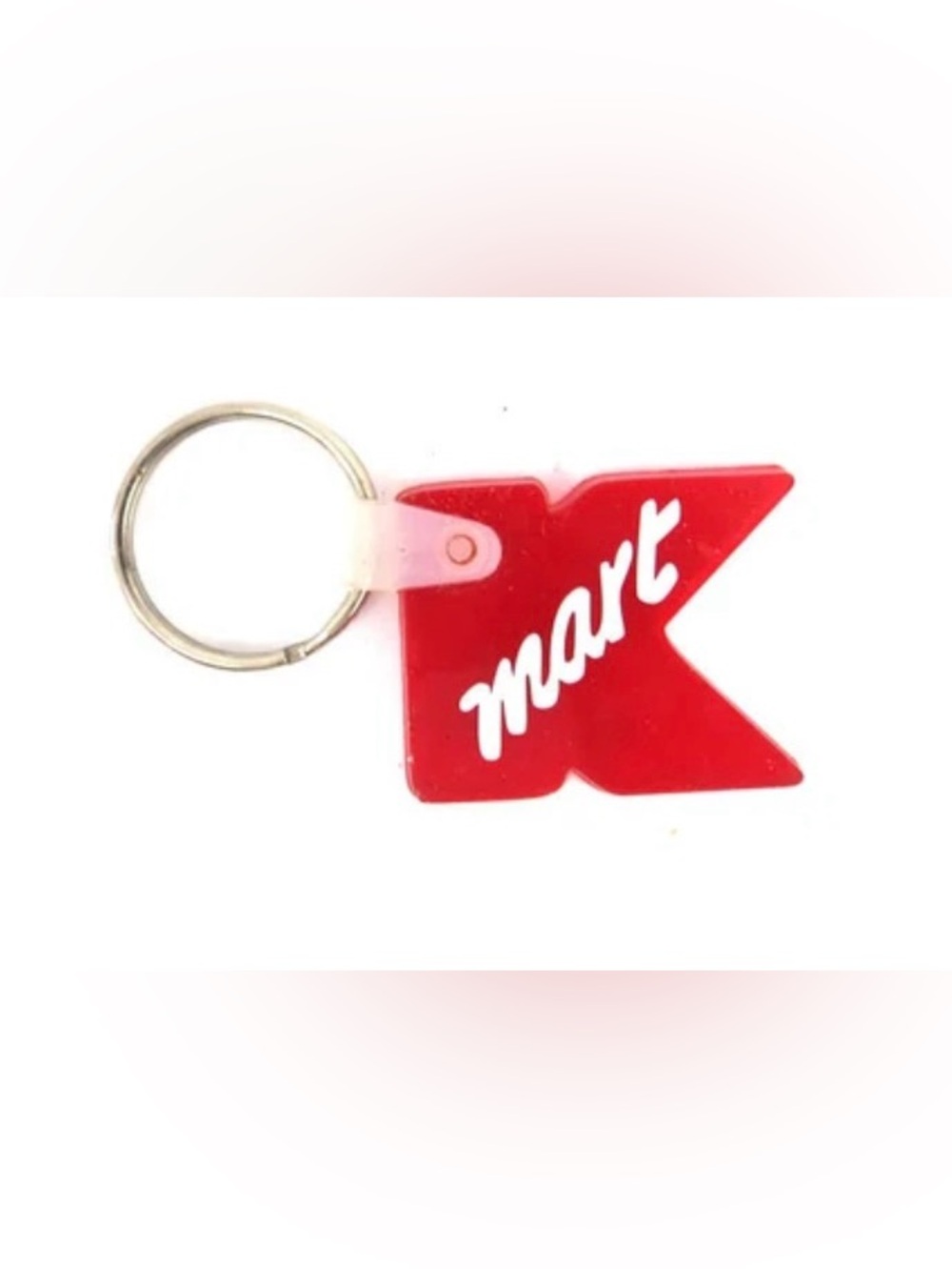 Vintage 90s Kmart Red K Keychain Key Ring Fob Rare Nostalgic Souvenir Retired